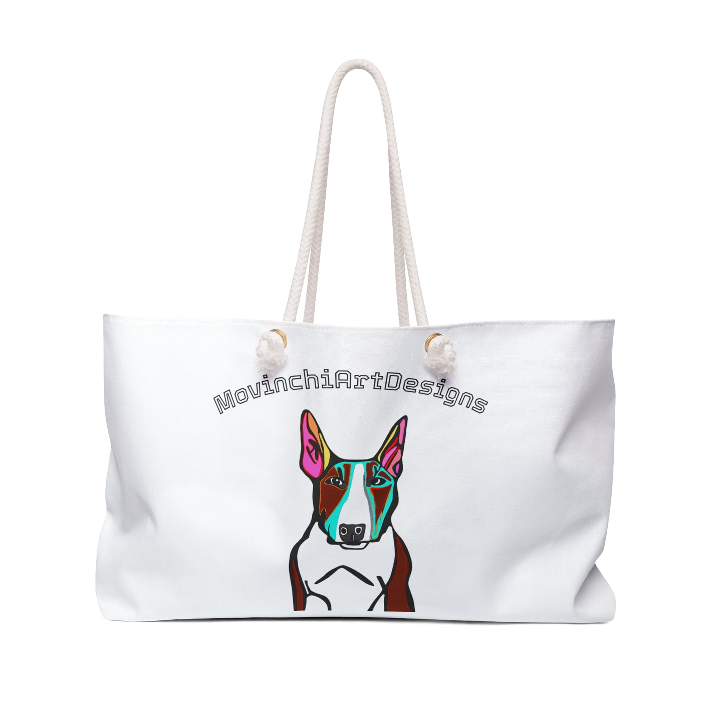 Colorful MR Bull Terrier Weekender Bag – Pop Art Dog Travel Tote