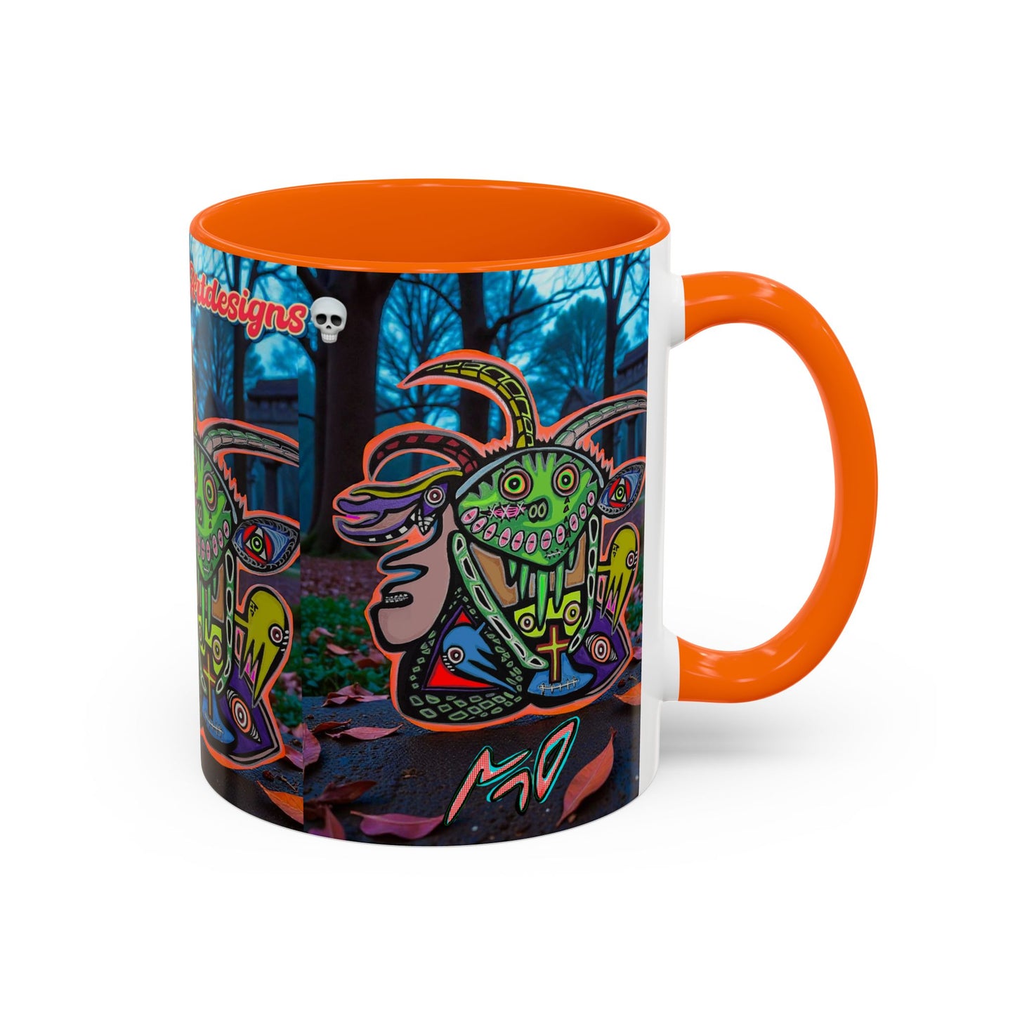 RYDER4.0  Psychedelic Forest Accent Coffee Mug – Colorful Trippy Creature Design (11/15oz)