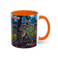 RYDER4.0  Psychedelic Forest Accent Coffee Mug – Colorful Trippy Creature Design (11/15oz)
