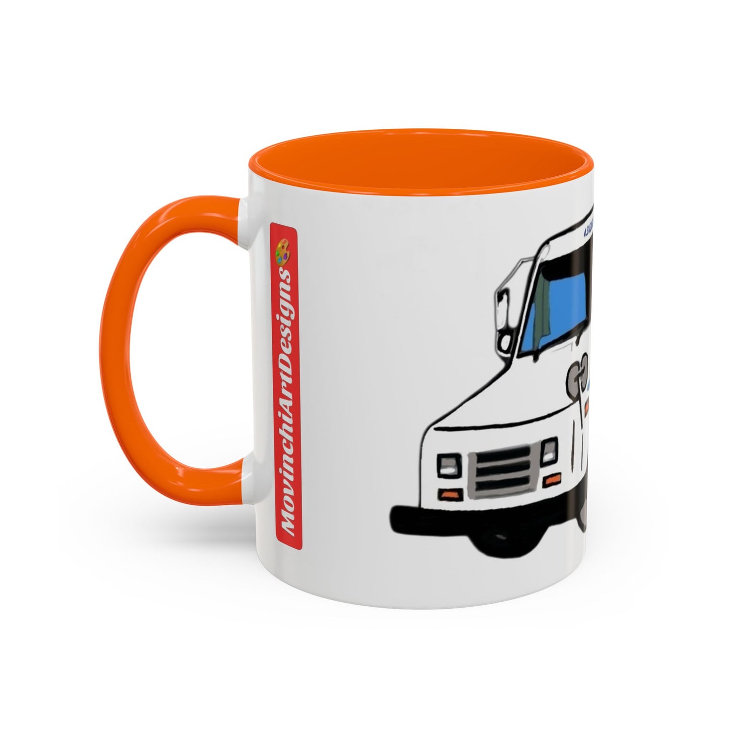 LLV Postal Service Mail Truck Accent Coffee Mug — Retro USPS Delivery Van Illustration (11/15oz)