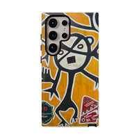 Abstract TAINO  Tribal Art Phone Case – Bold Orange Graphic Protective Cover