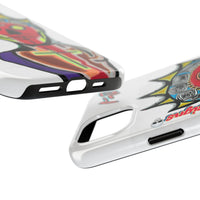 Artistic Crown KING GRAY  Skull Tough Phone Case — Colorful Abstract Guardian Design