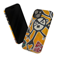 Abstract TAINO  Tribal Art Phone Case – Bold Orange Graphic Protective Cover