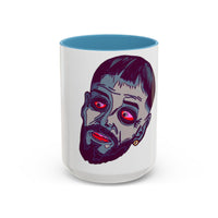 Edgy 3x  Horror Face Accent Coffee Mug (11/15oz) — 'ANAL 3X' Graphic
