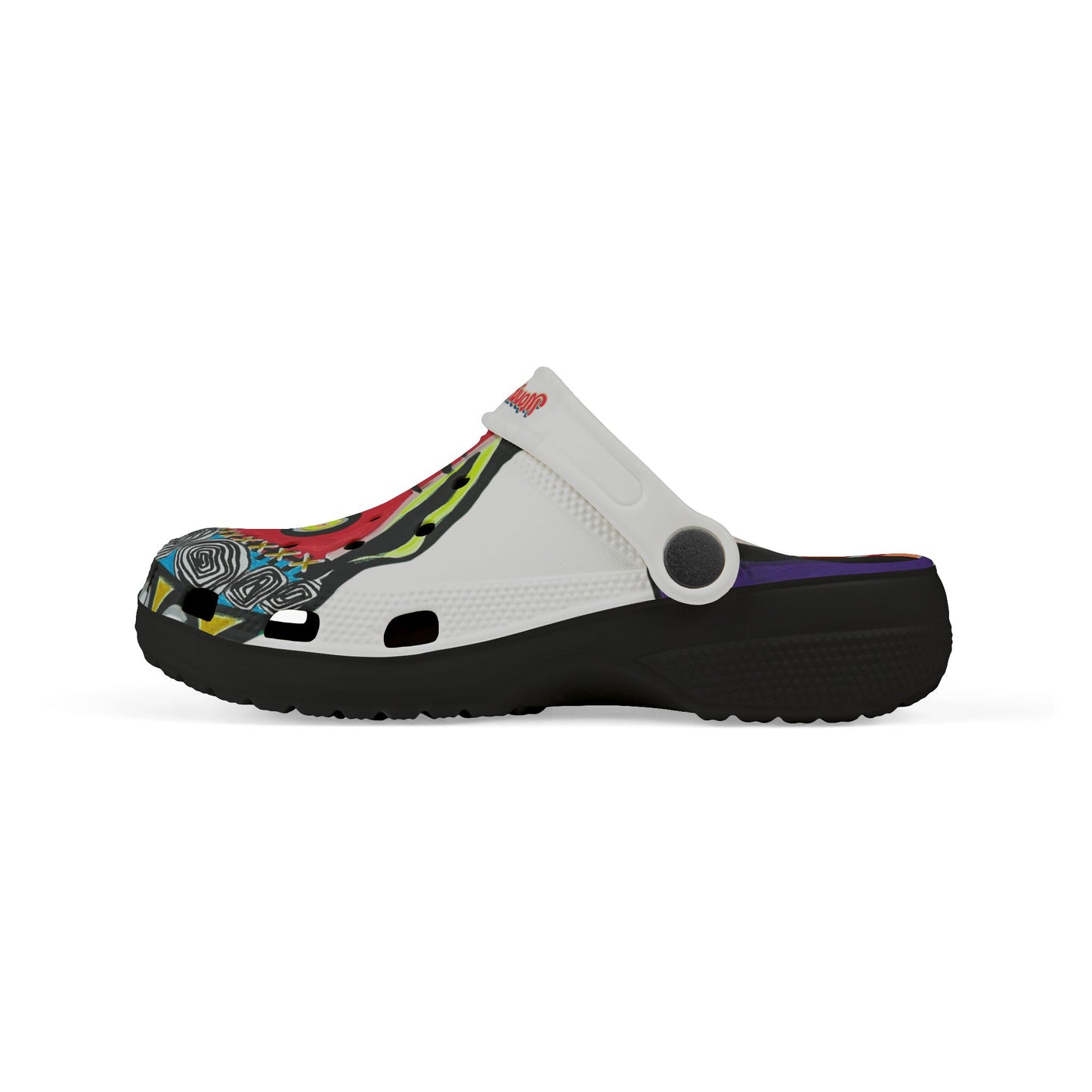 Kids' Foam Clogs with Colorful KING GRAY  Face Print