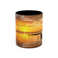 Sunset Harbor Coffee Mug — Golden Beach Sunrise Accent Mug (11/15oz)