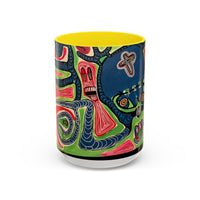 AFTER LIFE2.0  Abstract Neon Doodle Coffee Mug — Colorful Surreal Art Accent Mug (11/15oz)
