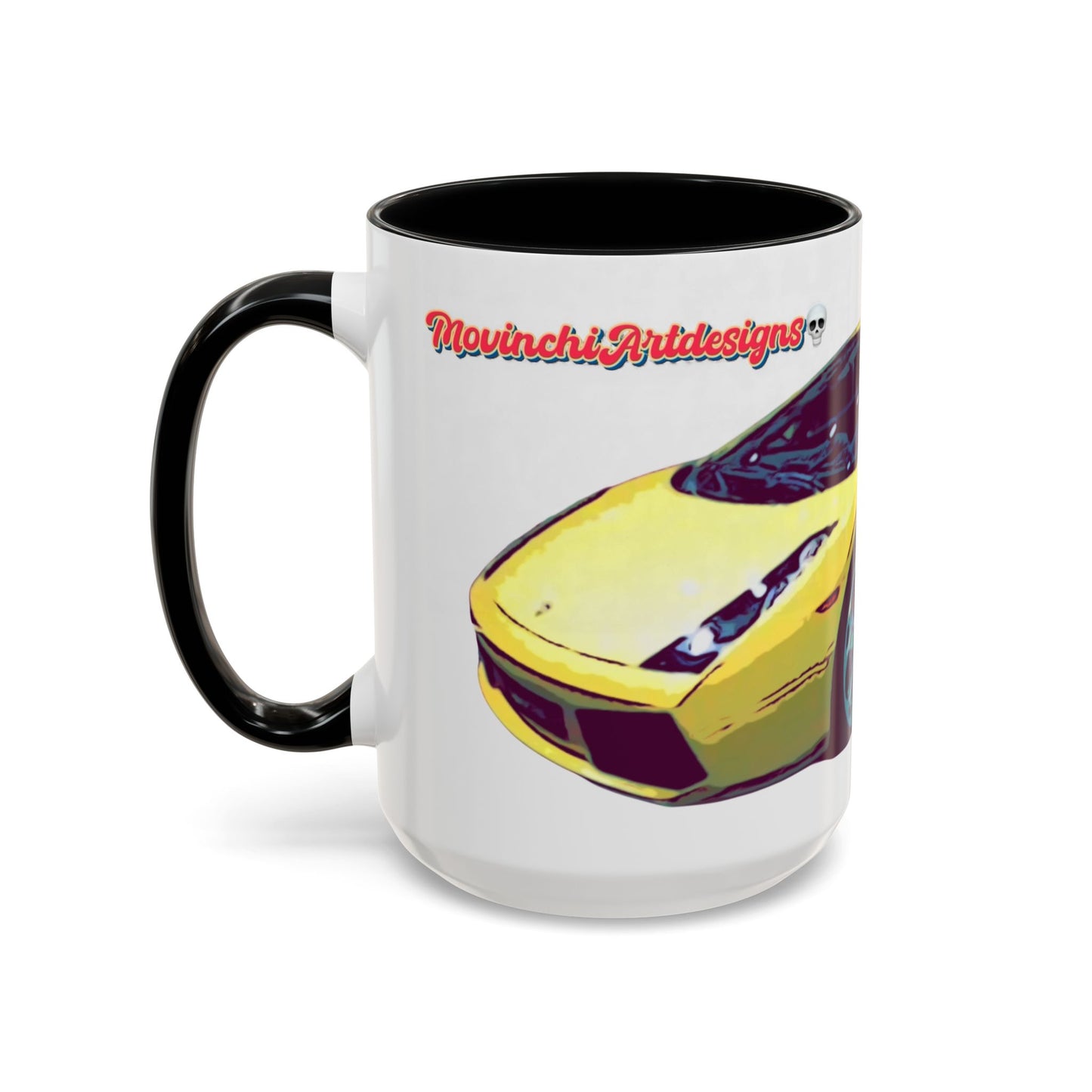 GALLARDO.  Sports Car Coffee Mug — Yellow Supercar Accent Mug (11/15oz)