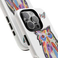 Colorful Owl Phone Case — Artistic Owl Illustration Tough Case