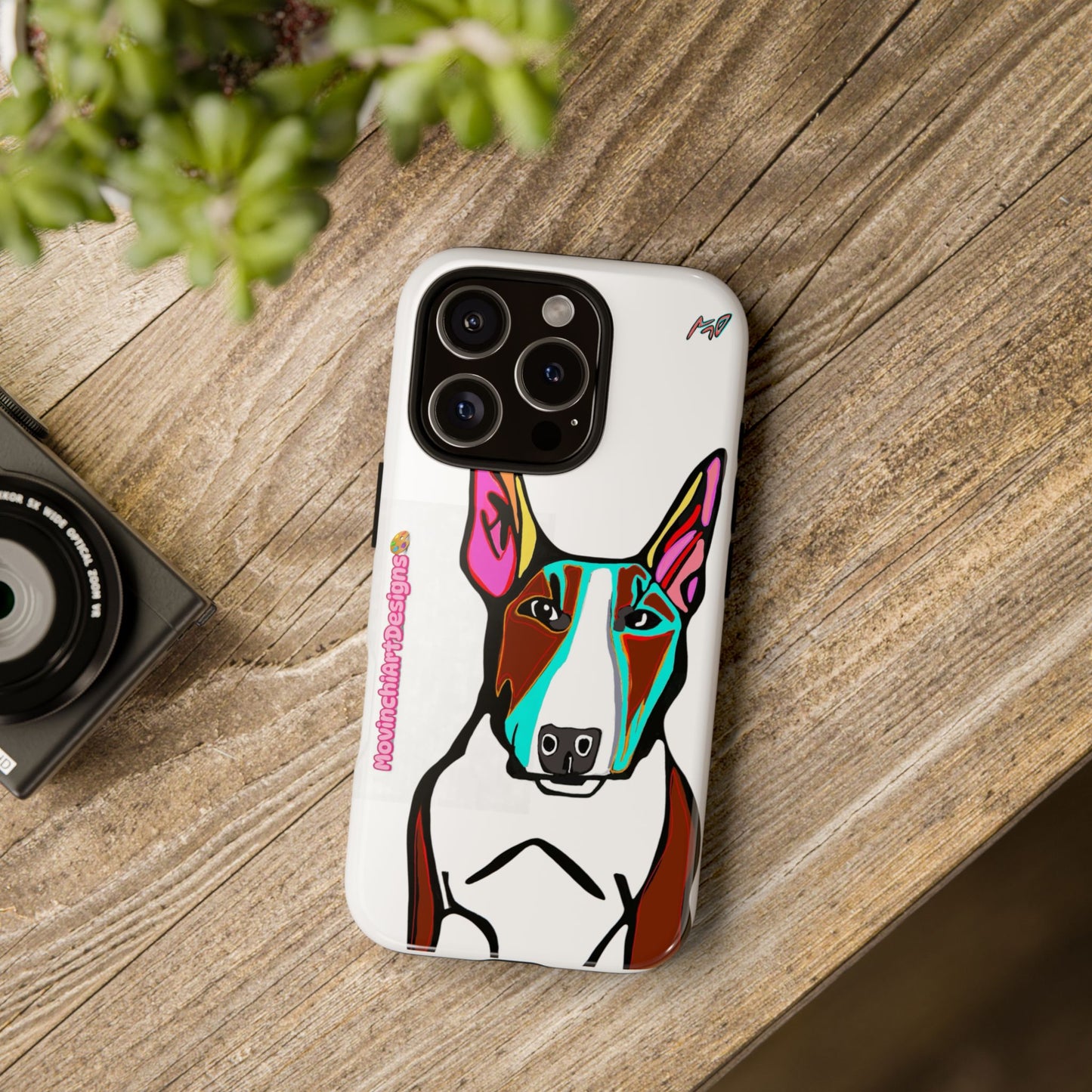 MR Bull Terrier Phone Case — Colorful Pop Art Tough Cases for Dog Lovers