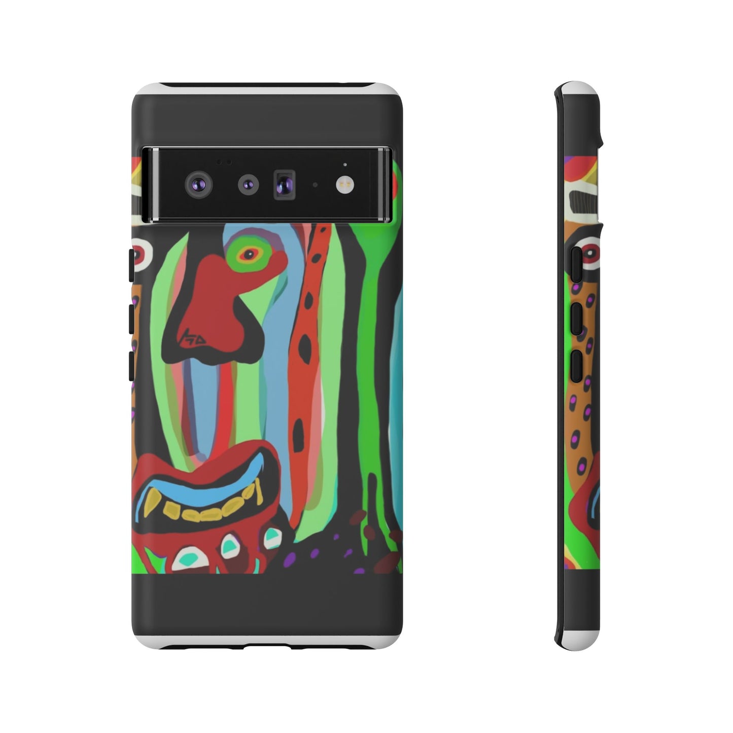 CRAZY.   Tribal Face Phone Case — Colorful Modern Art iPhone Cover