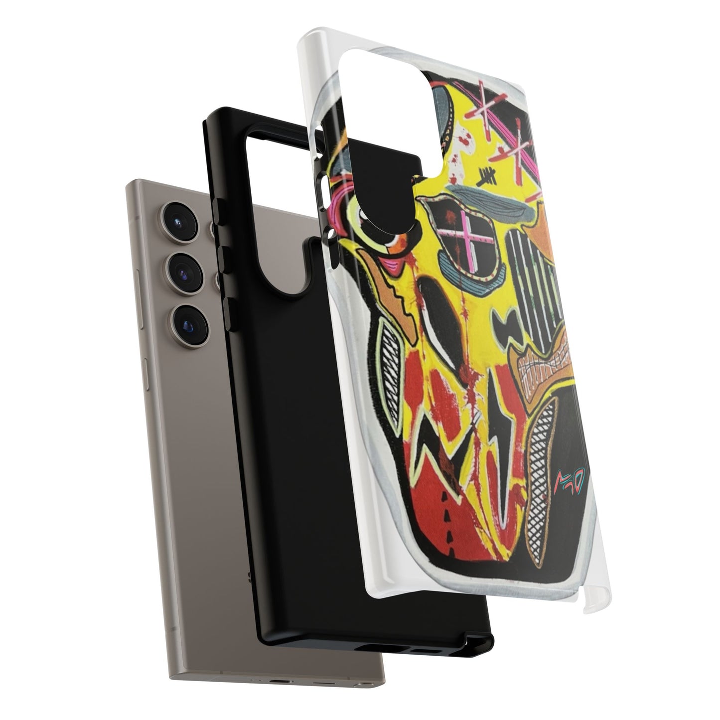 VINCENT.  Skull Riot Phone Case – Colorful Abstract Horror Art Protective Cover