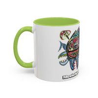 Colorful Shark Attack  Fish Accent Coffee Mug — Bold Nautical Art 11/15oz