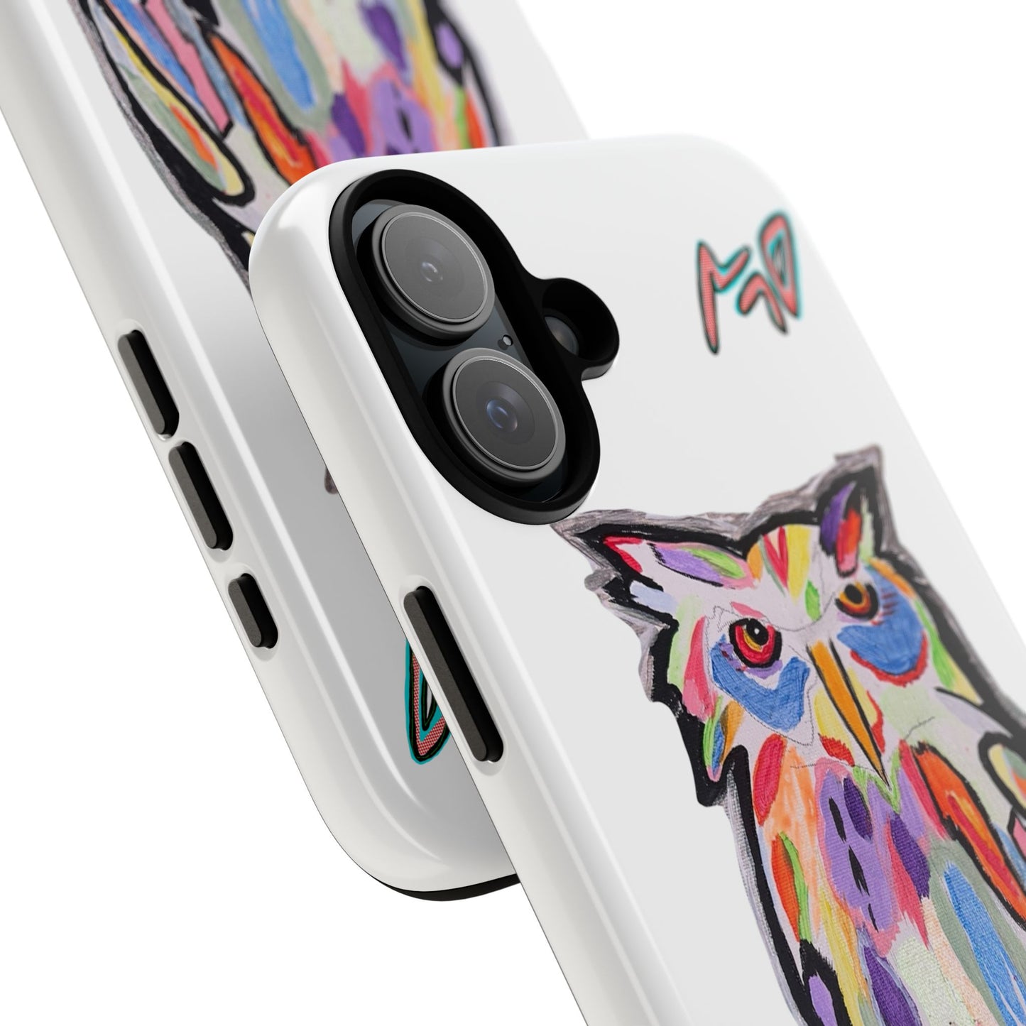 Colorful Owl Phone Case — Artistic Owl Illustration Tough Case