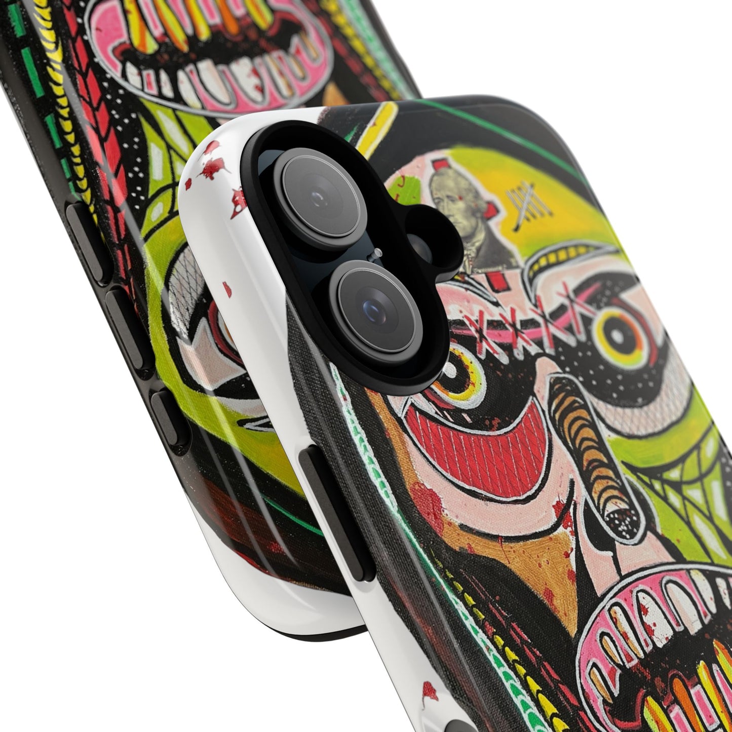 KUNTA.  Abstract Tribal Skull Phone Case — Colorful Street Art Protective Cover