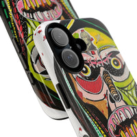 KUNTA.  Abstract Tribal Skull Phone Case — Colorful Street Art Protective Cover