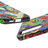 CRAZY4  Abstract Neon Skull Phone Case — Colorful Psychedelic Protective Cover