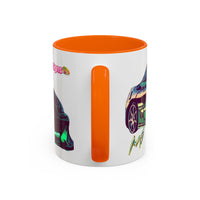 Coffee Mug —ECLIPSE  Neon Sports Car Design with "MovinchiArtDesigns" Logo