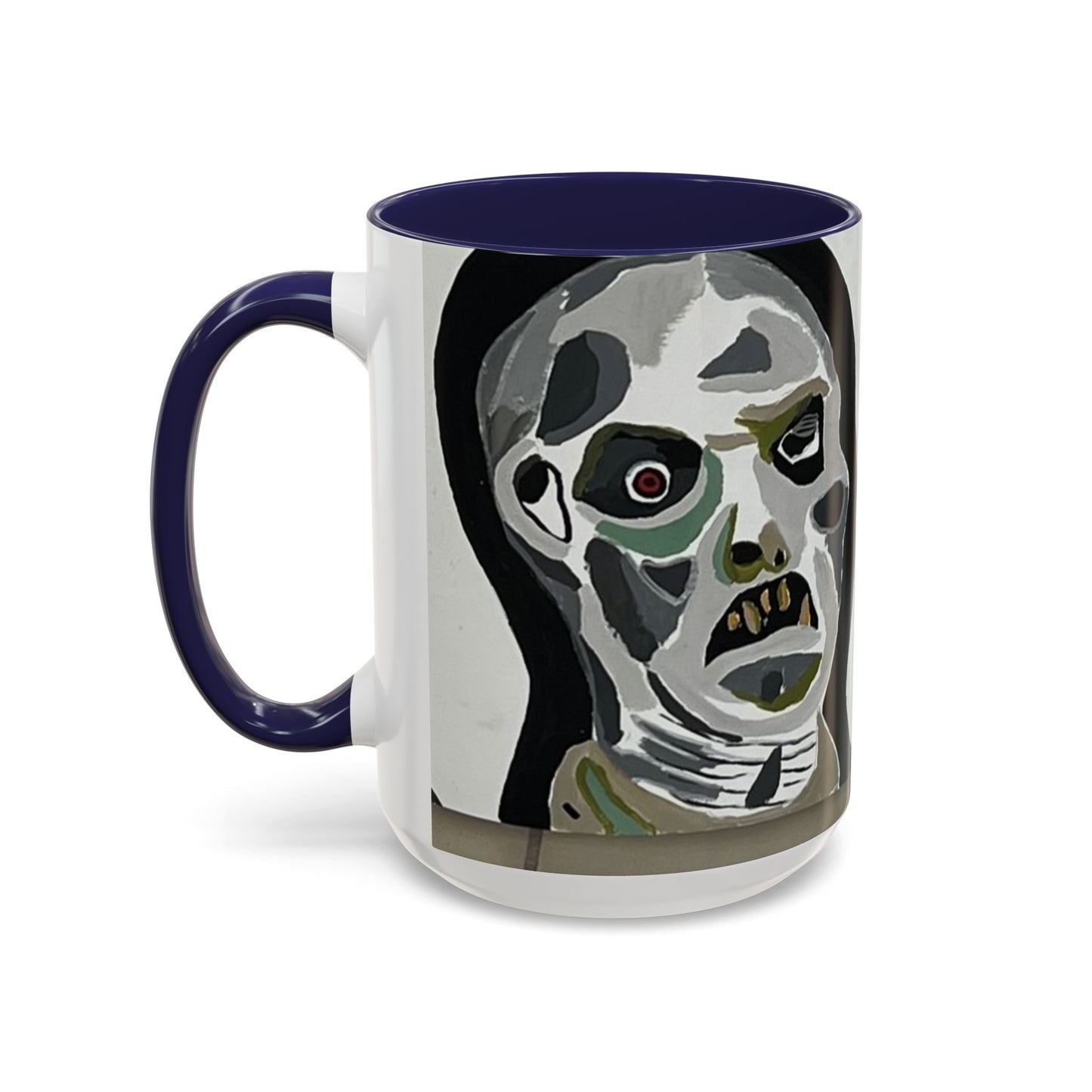 3 amigos2.0 Zombie Skull Coffee Mug — Spooky Horror Accent Mug (11/15 oz)