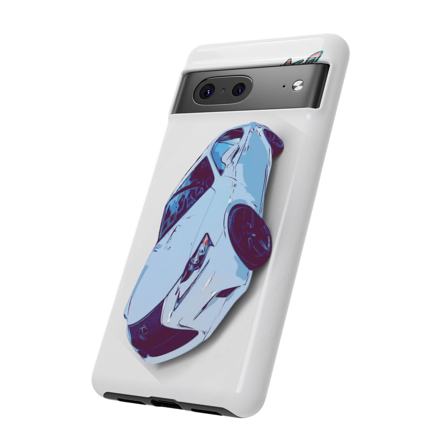 Melvin White Sports Car Phone Case - Retro Pop Art Supercar Protective Tough Case