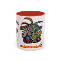 Colorful RYDER.   Abstract Jester Accent Coffee Mug — MovinchiArtDesigns