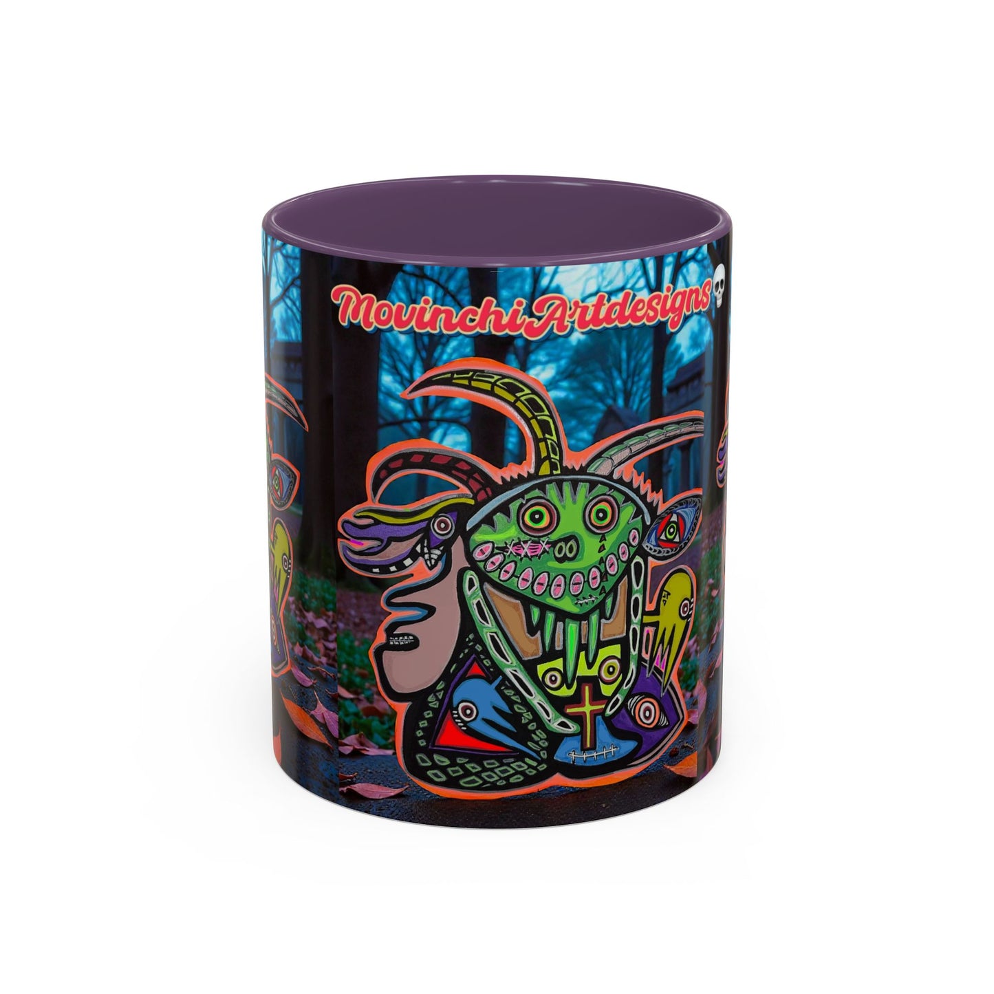 RYDER4.0  Psychedelic Forest Accent Coffee Mug – Colorful Trippy Creature Design (11/15oz)