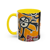 Puerto Rico Flag Coffee Mug — Rustic Street Art Accent Mug (11/15 oz)