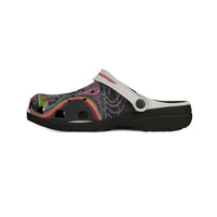 HEART ATTACK  Abstract Neon Clog Shoes – Colorful Psychedelic EVA Foam Clogs
