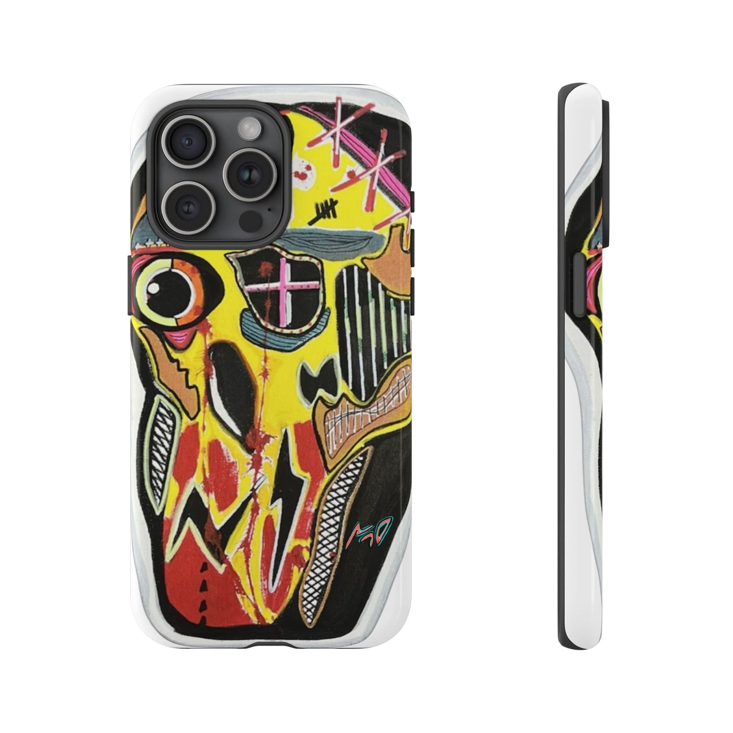 VINCENT.  Skull Riot Phone Case – Colorful Abstract Horror Art Protective Cover
