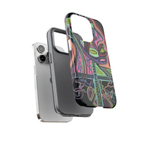 HEART ATTACK Abstract Neon Face Tough Phone Case – Vibrant Art Phone Cover