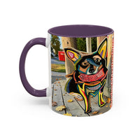 Colorful Corgi Accent Coffee Mug – Vibrant Pop-Art Dog Design (11/15oz)
