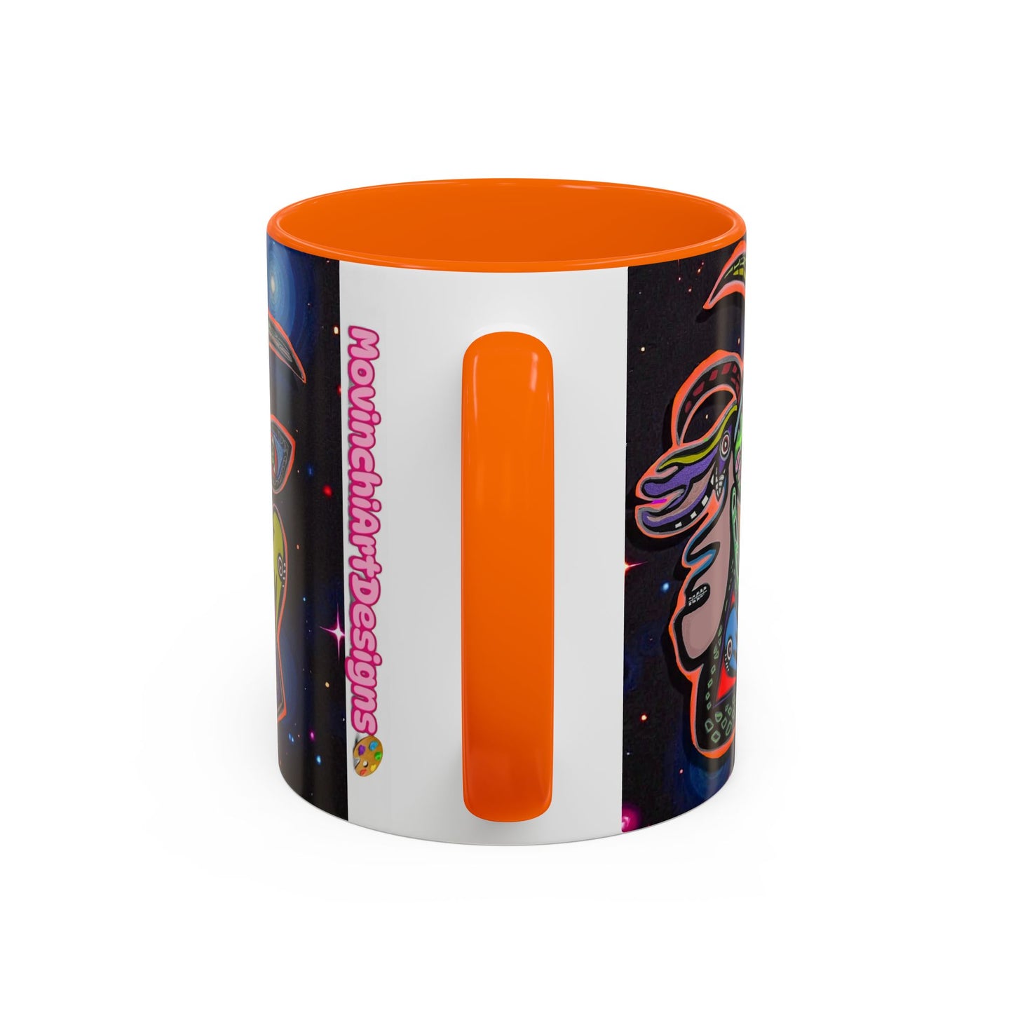 Psychedelic RYDER2.0   Space Goat Accent Coffee Mug — Colorful Cosmic Animal Art (11/15oz)