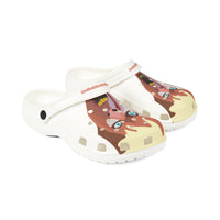 EVA Foam Clogs — KAREN.   Melted Face Graphic Slip-Ons