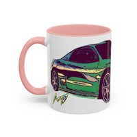 Coffee Mug —ECLIPSE  Neon Sports Car Design with "MovinchiArtDesigns" Logo
