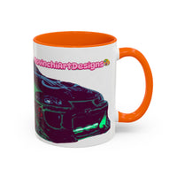 Coffee Mug —ECLIPSE  Neon Sports Car Design with "MovinchiArtDesigns" Logo