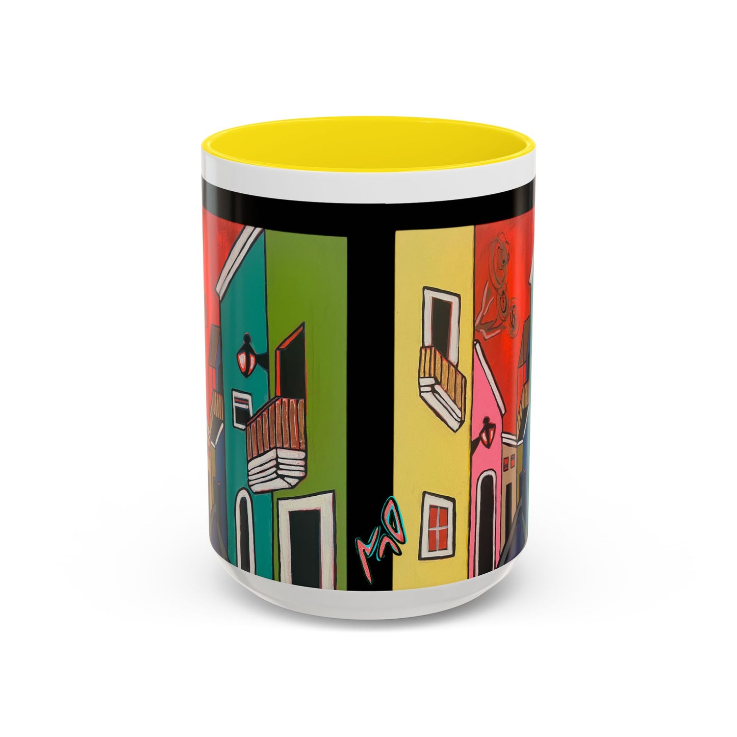 VIEJO SAN JUAN,  Colorful Cityscape Coffee Mug — Vibrant European Street Accent Mug