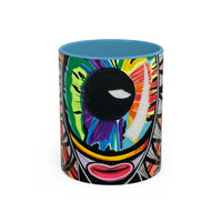 Abstract Street-Art Eye Coffee Mug — Colorful Graffiti Accent Mug (11/15 oz)
