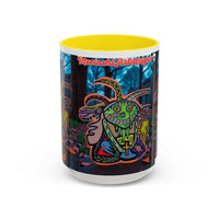 RYDER4.0  Psychedelic Forest Accent Coffee Mug – Colorful Trippy Creature Design (11/15oz)