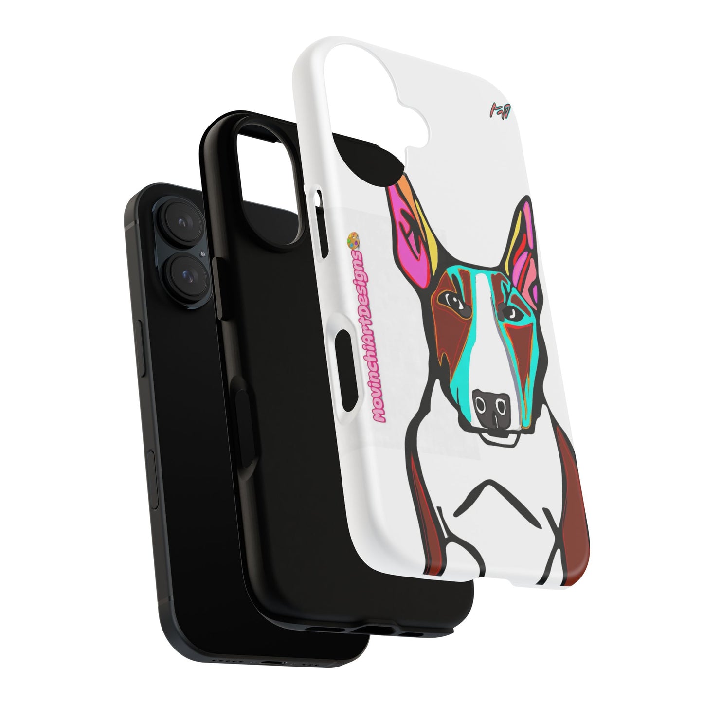 MR Bull Terrier Phone Case — Colorful Pop Art Tough Cases for Dog Lovers