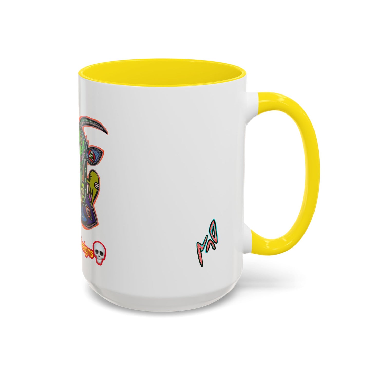 Colorful RYDER.   Abstract Jester Accent Coffee Mug — MovinchiArtDesigns
