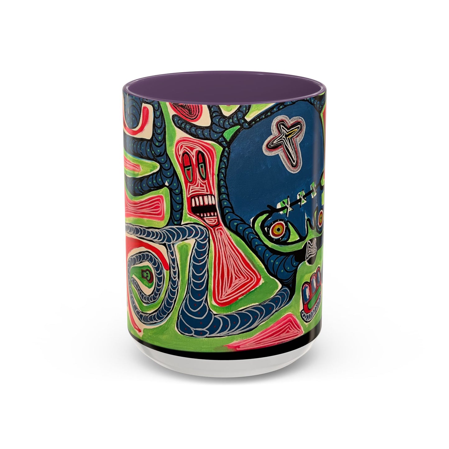AFTER LIFE2.0  Abstract Neon Doodle Coffee Mug — Colorful Surreal Art Accent Mug (11/15oz)