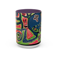 AFTER LIFE2.0  Abstract Neon Doodle Coffee Mug — Colorful Surreal Art Accent Mug (11/15oz)