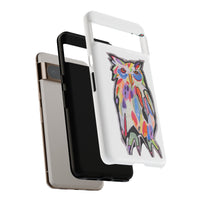 Colorful Owl Phone Case — Artistic Owl Illustration Tough Case
