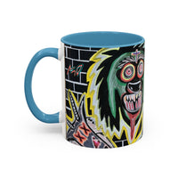 CHUPACABRAS.  Green Monster Art Coffee Mug — Spooky Neon Creature Accent Mug (11/15oz)