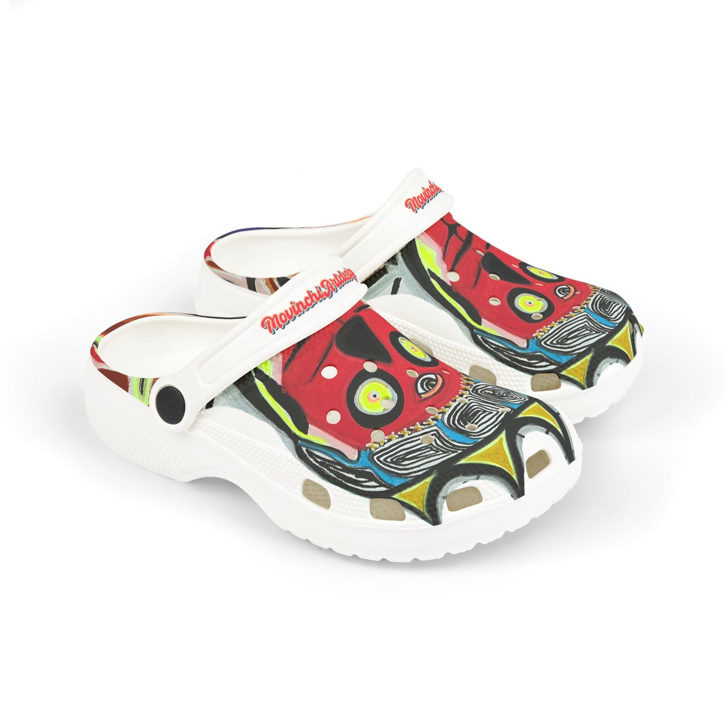 Kids' Foam Clogs with Colorful KING GRAY  Face Print