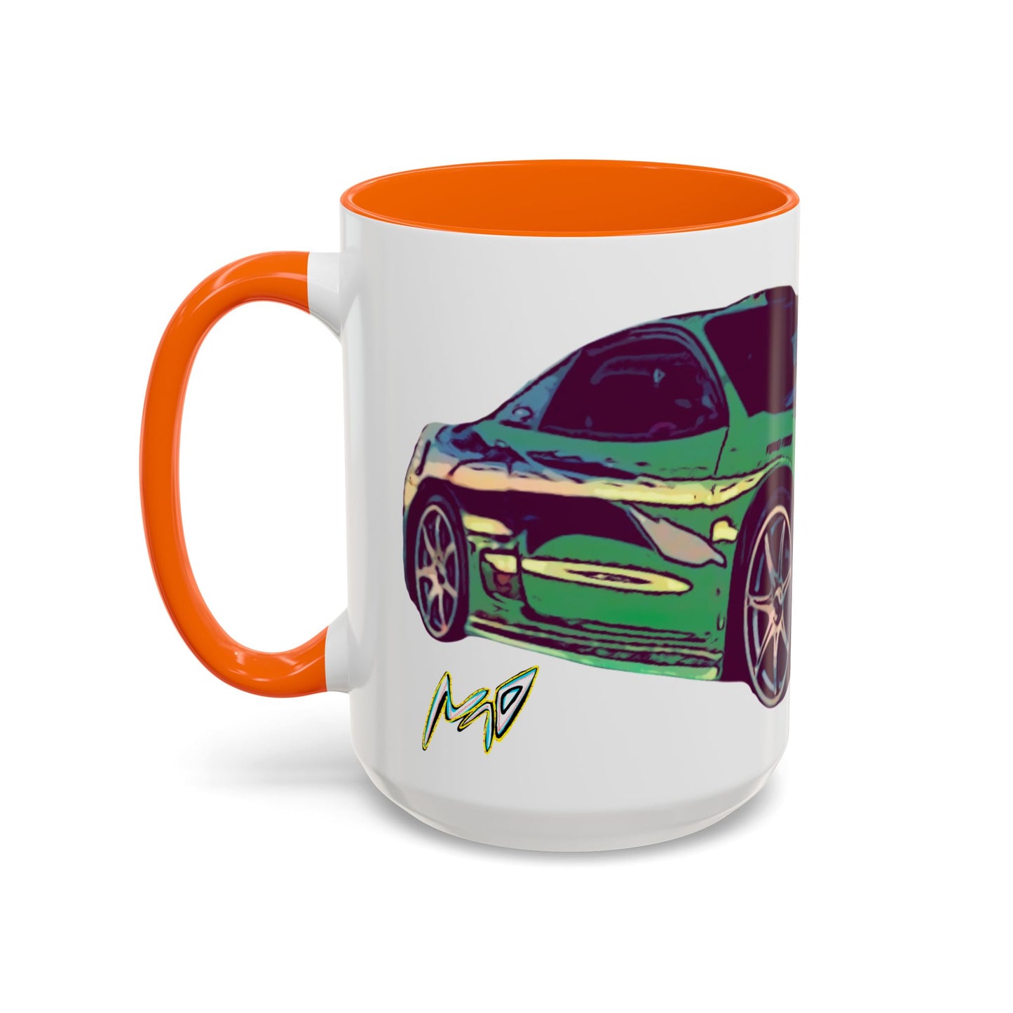Coffee Mug —ECLIPSE  Neon Sports Car Design with "MovinchiArtDesigns" Logo