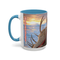 KING OF THE WORLD Royal Portrait Accent Coffee Mug – King in Fur Coat Design (11/15oz)