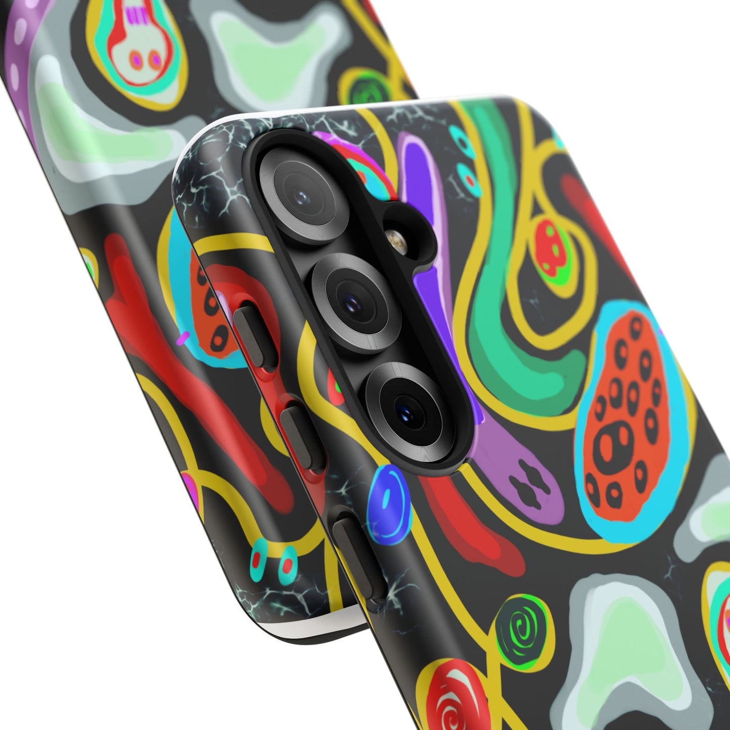 CRAZY4  Abstract Neon Skull Phone Case — Colorful Psychedelic Protective Cover
