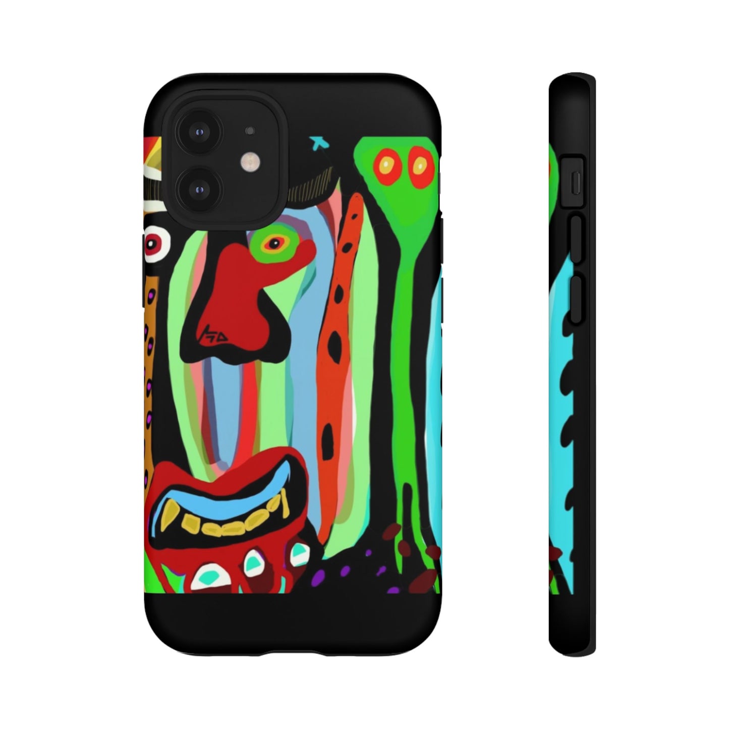 CRAZY.   Tribal Face Phone Case — Colorful Modern Art iPhone Cover
