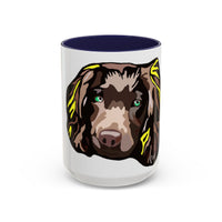 MR COCKER Dog Portrait Accent Coffee Mug — Brown Spaniel Art Mug (11/15oz)